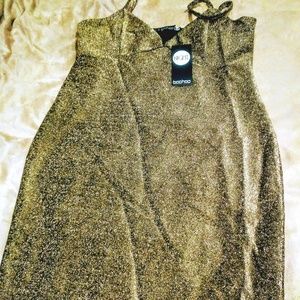 GOLD GLITTER DRESS